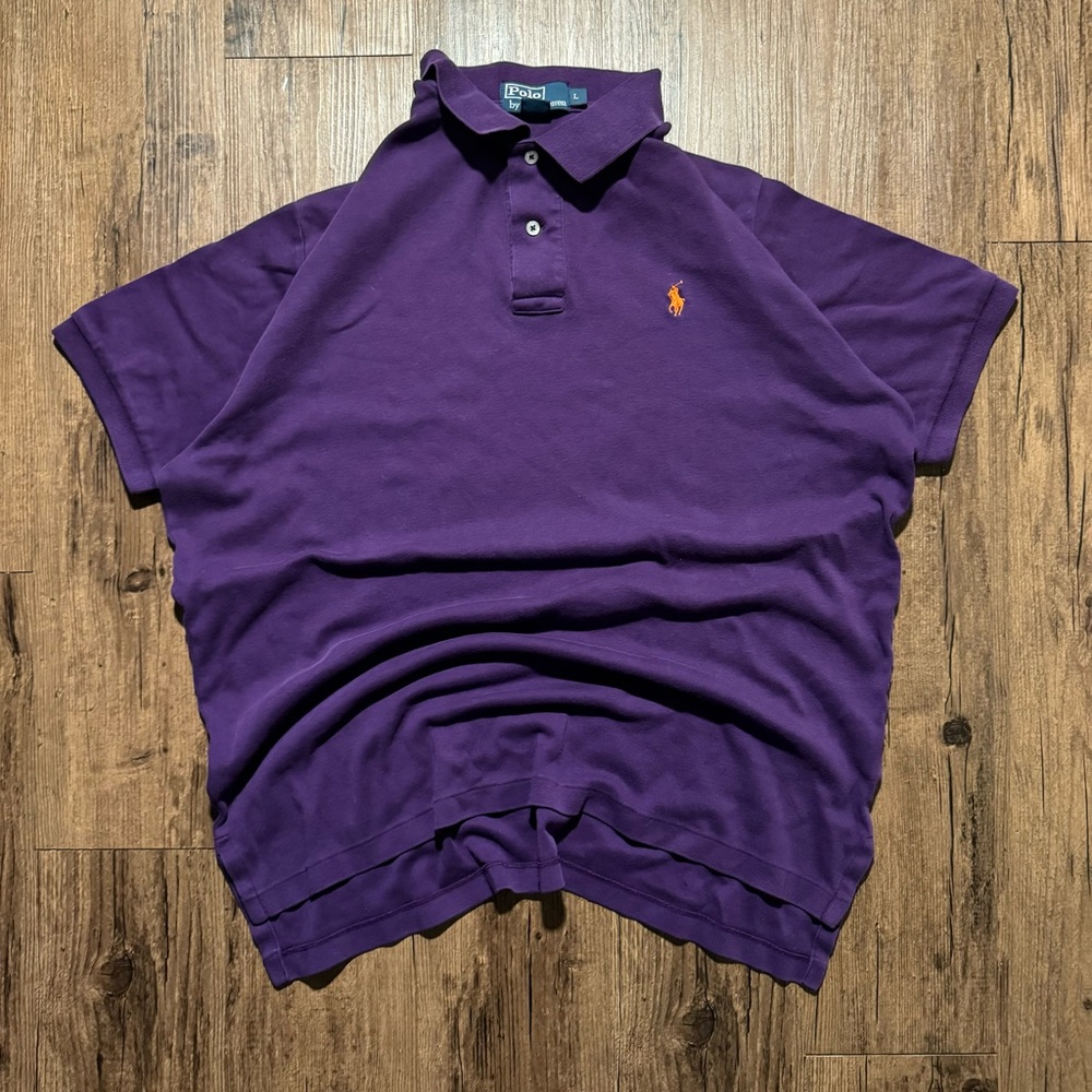 Purple and orange pony ralph lauren polo shirt